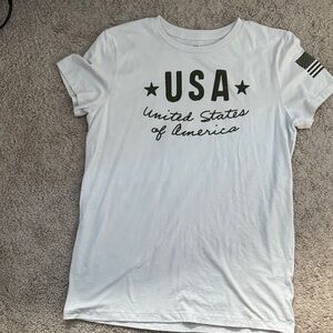 Under Armour White USA Graphic Tee